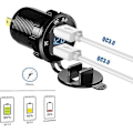 Miniatyrbillede 2 af 5: Hurtig oplader 3.0 Biloplader Udtag 12v/24v 36w Aluminium Usb Hurtig oplader (blå)
