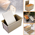 Miniatyrbild 1 av 4: Brödform med lock Non-Stick Bakform Bröd Toastform Aluminium Korrugerad