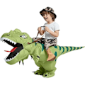 Miniatyrbilde 3 av 5: Oppblåsbar Dinosaurkostyme for Riding T Rex Luft Oppblåsbar Morsom Utkledning Fest Halloween Kostyme for Barn