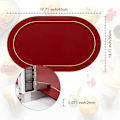 Miniatyrbild 3 av 5: Placemats i konstläder, set om 4 - Dubbelsidig färg, oval design, bordstabletter, vattentäta, tvättbara, värmebeständiga för inomhusbruk