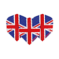 Miniatyrbild 1 av 3: Harrows Dimplex Square Union Jack Dart Flights One Size Röd/Vit/Blå Röd/Vit/Blå One Size