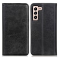 Miniatyrbillede 1 af 5: Samsung Galaxy S22 Plus Flip Cover i Spaltet Læder - Sort