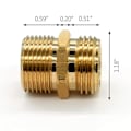 Pikkukuva 3 / 5: Messinkinen puutarhaletkun liitin - GHT uros NPT uros liitin (2 kpl, 3/4? [xh] lin