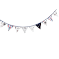 Miniatyrbillede 4 af 5: Festguirlande Trekantsflag Tekstilbannerstreng Vimpler Flag Fødselsdagsdekoration (blå)(t-0-g)