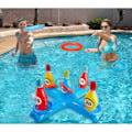 Miniatyrbild 3 av 5: Inflatable Pool Basketball Toy Set, Floating Swimming Ring & Beach Ball Toss Game Summer Party Fun Favors Water Fighting Games