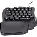 Miniatyrbillede 1 af 5: Enhånds gaming tastatur, tre farver baggrundsbelysning bred håndledsstøtte 35 taster gaming tastatur til computer til mobilspil
