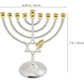 Miniatyrbild 2 av 5: Traditionell klassisk Hanukkah Menorah 9 grenar ljusstake ljusstakar metallhantverk för nyårsfestival heminredning TA
