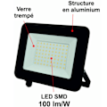 Miniatyrbillede 5 af 5: Udendørs LED Projektør Vandtæt Floodlight-100W, 270*210mm, 1 stk