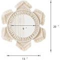 Miniatyrbillede 3 af 3: Hængende vægspejl med macramé frynser rundt om Boho spejl kunstindretning