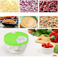 Miniatyrbilde 4 av 5: Manuell mathakker for grønnsaker, frukt, nøtter, løkhakker, håndtrekk mincer blender mikser matprosessor