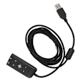 Pikkukuva 4 / 4: USB - 3,5 mm:n Jack Äänikorttisovitin Kuuloke- ja Mikrofoniliitännöillä Kingston HyperX Cloud II:lle