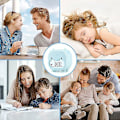 Miniatyrbild 5 av 5: Barnväckarklocka, LED digital väckarklocka nattlampa, kor upplyst väckarklocka med justerbar snooze-väckarklocka smart dimning automatisk tid/datum/te