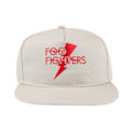 Miniatyrbillede 4 af 4: Foo Fighters Unisex Voksen Flash Logo Snapback Kasket One Size Sand Sand One Size