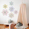 Miniatyrbild 7 av 7: Boho Decor Daisy Flower Woven Macrame Vägg Hängande Rep Handgjord Vävd Väggprydnad Flickrum Flow