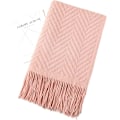 Miniatyrbillede 1 af 5: Kælen blød fluffy super blød vendbar tæppe som fleece tæppe sengetæppe sofa 130 X 150 Cm(pink