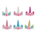 Miniatyrbilde 4 av 5: Unicorn Cake Topper Håndlaget Unicorn Horn Cake Dekorasjon