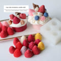 Miniatyrbillede 2 af 5: Lysforme lys stearinlys DIY støbeforme i silikoneform MJ05 firehuls jordbær