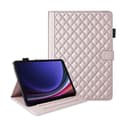Samsung Galaxy Tab S10 FE+ Nahkakotelo vinoneliökuviolla Roséguld
