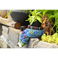 Miniatyrbilde 4 av 4: Harpikshale i form av antikke denimbukser, potte i denim for bonsai, sukkulenter og blomster, pynt til kontor, hjem og hage