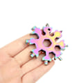 Miniatyrbillede 3 af 5: 18 i 1 Udendørs Udendørs Bærbart Rustfrit Stål Værktøj Snowflake Multi Tool Kit