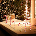 Miniatyrbilde 2 av 4: 25 cm julestokklys, sett med sammenkoblingsbare julestokklys for dekorasjon av juleplen