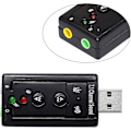 Pikkukuva 2 / 5: Usb-äänikortti, jossa 3,5 mm:n kuuloke- ja mikrofoniliitäntä, USB 2.0, virtuaalinen 7.1 ulkoinen stereokaiutin