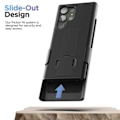 Miniatyrbillede 5 af 5: Inkapslad DuraClip Designet til Samsung Galaxy S23 ULTRA Bælteclips Etui, Slankt telefonetui med hylster (sort)