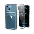 iPhone 13 Shockproof Case with Card Holder - Transparent Transparent transparent