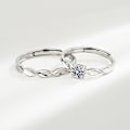 Miniatyrbilde 3 av 5: Mbius-strimler åpent parring, nisjedesign i S925 sterlingsølv, Valentinsdagens gave