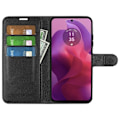 Miniatyrbillede 2 af 5: Motorola Moto G04 4G/G24 4G Etui Litchi Læder Sort