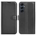 Telefoncover med litchi-tekstur til Samsung Galaxy A17 5G[JUN] Svart