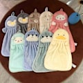 Miniatyrbilde 5 av 5: 3 stk håndkle sett, mikrofiber badehåndkle hurtigtørkende hengende ansiktshåndkle (khaki, gul, blå)