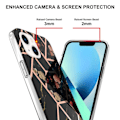 Miniatyrbillede 4 af 5: iPhone 15 Cover Marmor Sort Blomst