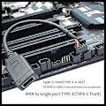 Miniatyrbild 2 av 5: [COQQ] USB 9PIN till Typ-C Frontpanelkabel USB 9PIN till TYPE-E KEY-A Adapterkabel USB Frontpaneladapter