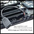 Pikkukuva 2 / 5: [COQQ] USB 9PIN - Type-C -etupaneelikaapeli USB 9PIN - TYPE-E KEY-A -sovitinkaapeli USB-etupaneelisovitin