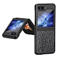 Miniatyrbillede 1 af 5: Samsung Galaxy Z Flip 5 Cover Litchi Læder Sort