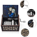Miniatyrbillede 2 af 4: Howl's Moving Castle Træ Musikboks, Anime Tema Musik Merry Go Round of Life Træ Håndsving Musikæsker Nytår Fødselsdagsgave (Sort)