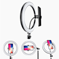Miniatyrbillede 4 af 5: Selfie Lampe LED Ring Light Stativ 50 - 216 cm + Fjernbetjening Sort Sort