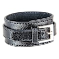 Miniatyrbilde 5 av 5: Punk Lær Armbånd Punk Bred Håndledd Wrap Mansjett Armbånd Armbånd for Kvinner Menn, sett med 2 stk - kaffe, svart
