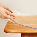 Miniatyrbillede 2 af 5: 50*100cm Klar Plast Beskyttelsesdug til Spisebord, Skrivebordsmåtte, Bordplade, Vandtæt PVC, Rektangulær, Træmøbel