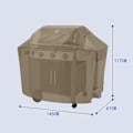 Miniatyrbild 2 av 5: Vattentätt grillöverdrag för utomhusbruk, med förseglade sömmar, FadeStop-material, kompatibelt med alla väderförhållanden