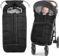 Termisk Klapvogn Sovepose, Vandtæt Vindtæt, Vaskbar, til 0-36 Måneder Baby, Sort