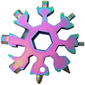 Miniatyrbillede 1 af 5: 18 i 1 Udendørs Udendørs Bærbart Rustfrit Stål Værktøj Snowflake Multi Tool Kit