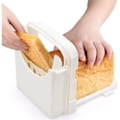 Miniatyrbillede 4 af 5: Multifunktionel sandwich-/toastmaskine, sammenklappelig og justerbar manuel brødskærer til hjemmebrug med 4 skivetykkelser, hurtig og sikker