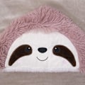 Miniatyrbilde 4 av 4: Bærbar dovendyr hettepledd for kvinner, mykt flanellpledd med hette for voksne, koselig fluffy TV-pledd, oversized dyrehettegenser