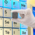 Miniatyrbilde 4 av 5: Karbon firkant tetthet firkanter rent metall for elementer samlinger lab eksperiment periodisk tabell kol
