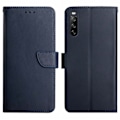 Pikkukuva 1 / 5: Sony Xperia 10 VI Kotelo Aitoa Nahkaa Sininen