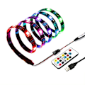 Miniatyrbillede 1 af 5: 2m 60lde Ws2812b Individuelt Adresserbar Led Strip 5050 Rgb Smd 60 Pixel Dream Farve Vandtæt Ip67 Hvid Pcb 12v Dc