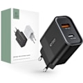Miniatyrbild 1 av 4: Tech-Protect 30W PD/QC USB-C / USB-A Väggladdare Svart