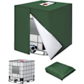 Pikkukuva 1 / 5: 1000L IBC-säiliön suojus, 420D vesisäiliön suojus, UV-suojattu säiliön suojus, IBC-säiliön suojus vetoketjulla, 120 x 100 x 116 cm (vihreä)